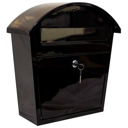 Book Publishing Co Ridgeline Locking Wall Mount Mailbox, Black GR27891